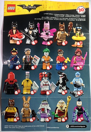 71017 THE LEGO BATMAN MOVIE minifigures